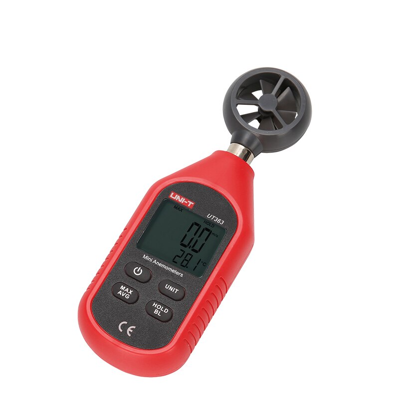 UNI-T UT363 UT363BT Handheld Anemometer Digital Wind Speed Measurement Temperature Tester LCD Display Air Flow Speed Wind Meter