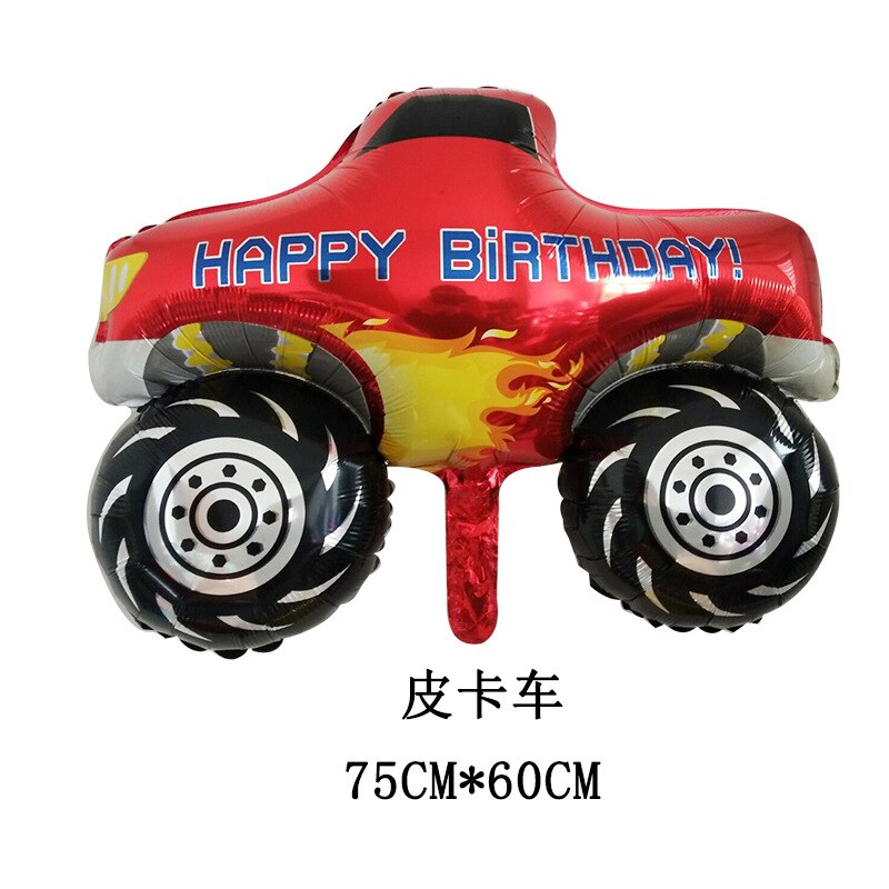 Cartoon Gelukkige Verjaardag Venue Decoratie Ballon Vervoer Speelgoed Auto Aluminium Folie Ballon Voor Kids Kinderen Party Ballonnen: Pickup Trucks