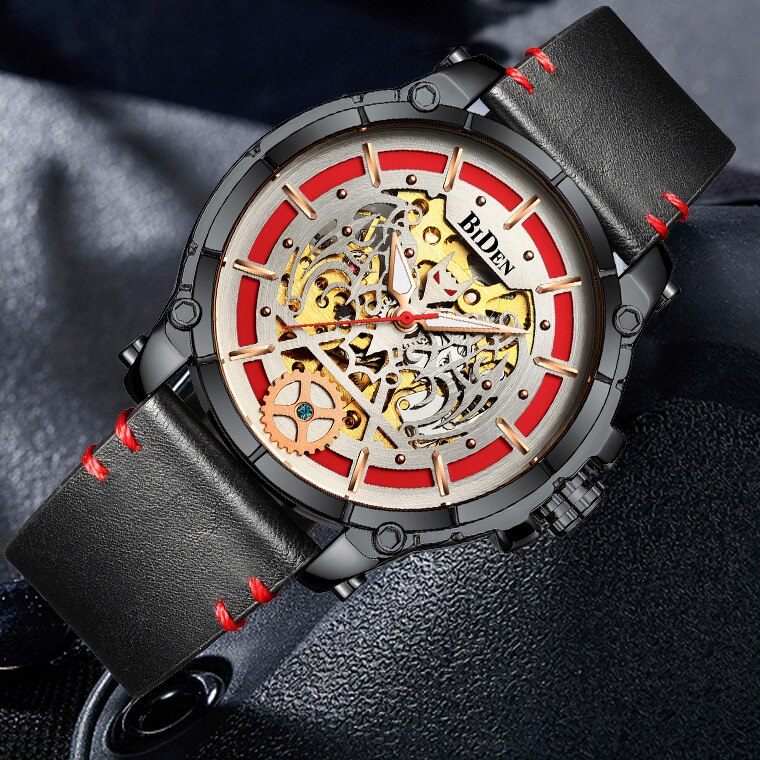BIDEN-reloj deportivo de lujo para hombres, cronógrafo de pulsera, de cuarzo, informal, resistente al agua, Masculino