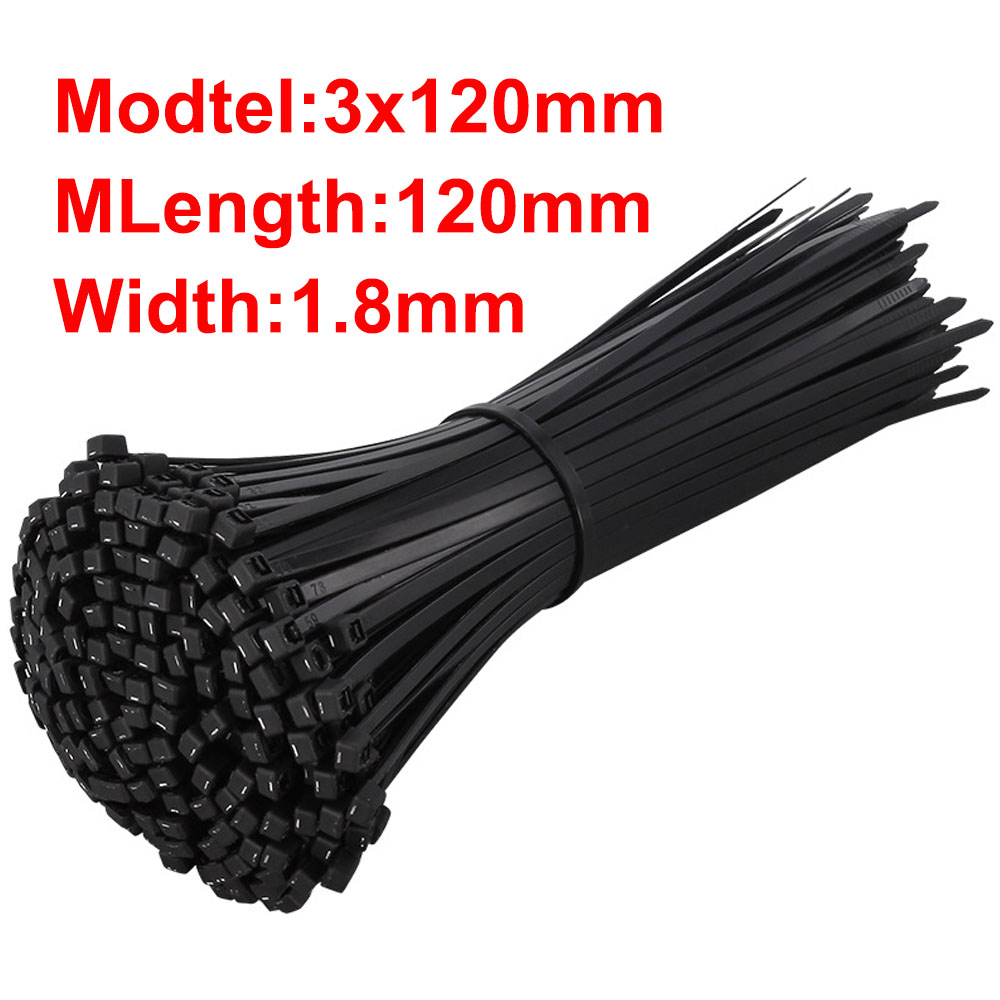 100PCS/Bag Self-locking Plastic Nylon Cable Ties Garden Industrial Assorted Fastening Ring Plant Fasten Organiser Cable Zip Ties: D-100PCS