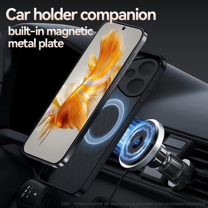 Luxury leather case for honor 400 pro 5g , magnetic car mount phone cover for honor 400 5g 400 case