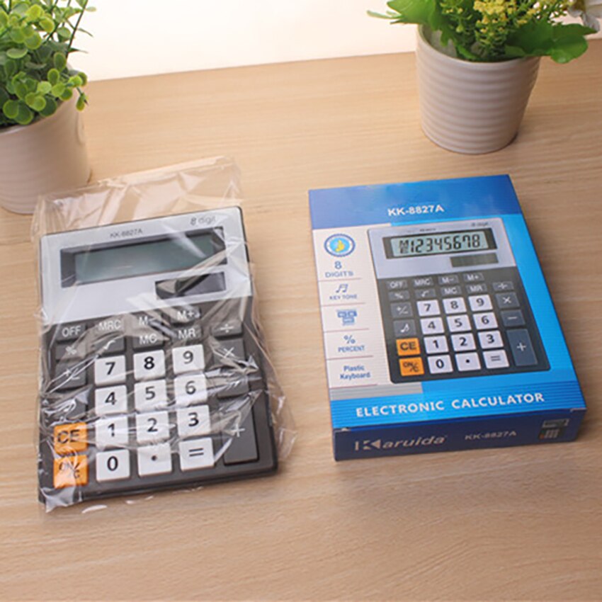 Office Financial Calculator With Backspace Delete Key, 8 Digits Screen Voice Calculator, Office Student Calculator Stationery
