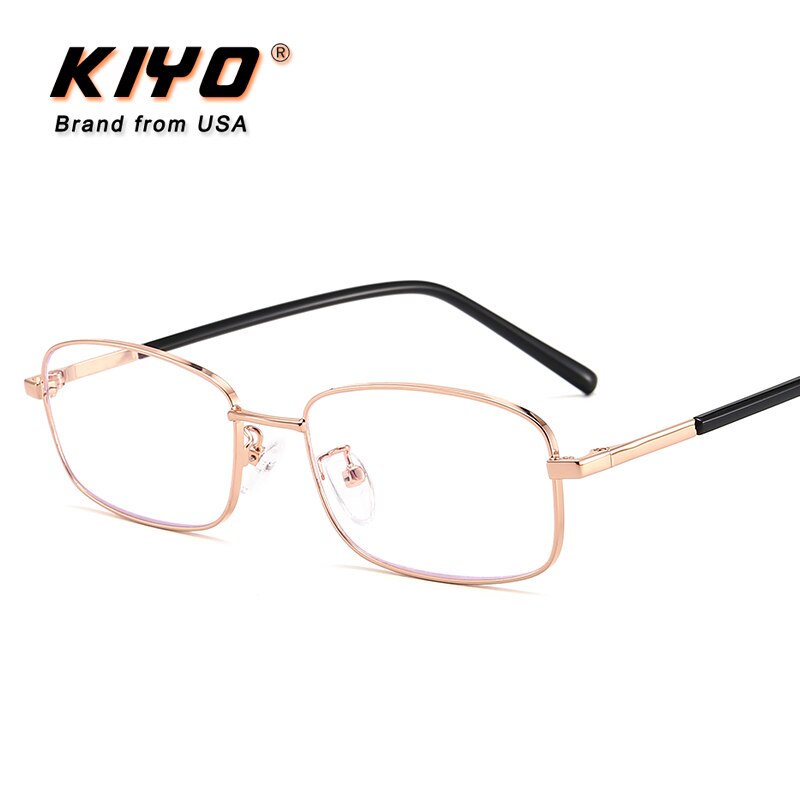 Kiyo merk dames heren anti-blauw licht optisch montuur metalen brilmonturen vierkante bril brillen 9647