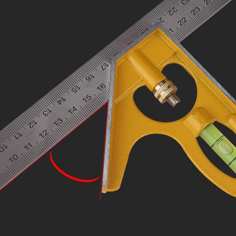 300mm Adjustable Ruler Multi Combination Square Angle Finder Protractor Universal Ruler Right Angle Measuring Tools Set