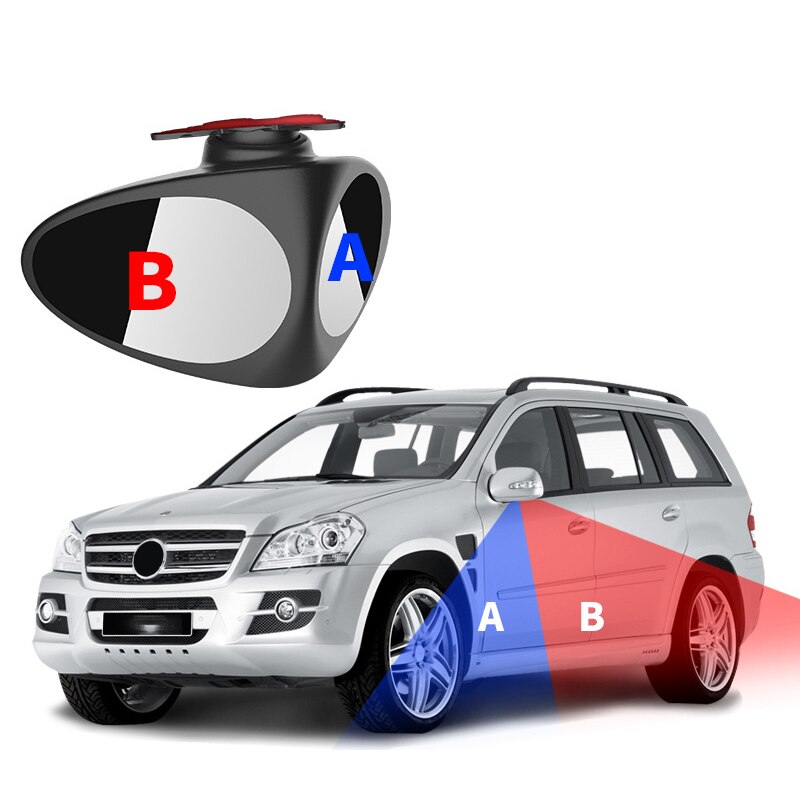 1 Piece 360 Degree Car Blind Spot Mirror Convex Rotatable 2 Side Automibile Exterior Rear View Parking Mirror Safety Accessories