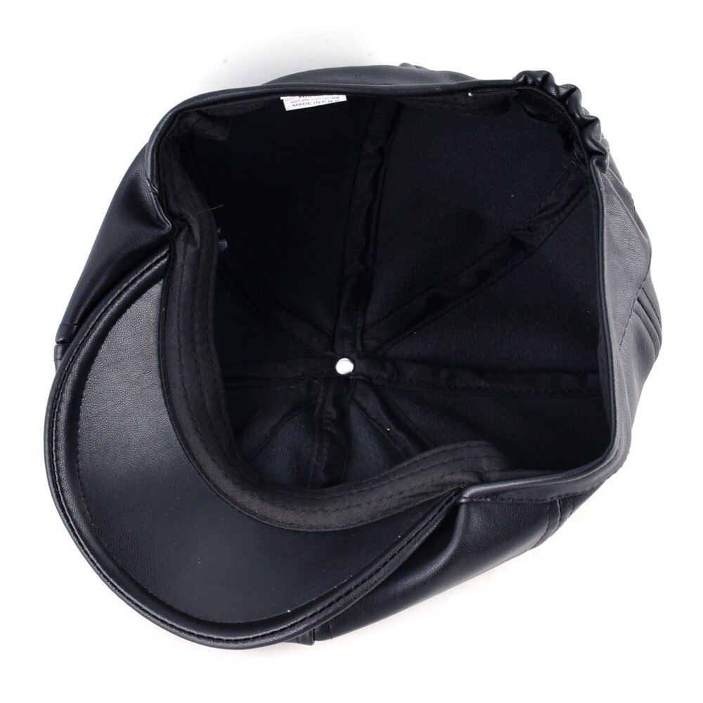 TQMSMY Retro Octagonal sombreros para hombres boinas imitación cuero sombrero casual gorra con visera planas gorras de invierno para hombres