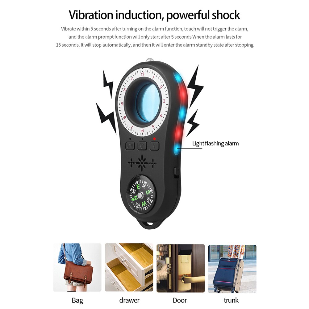 S100 caméras portables multifonctions anti-détecteur, anti-prise de vue furtive, caméra de surveillance sans fil, détecteur de signal, lentille, tracker rf