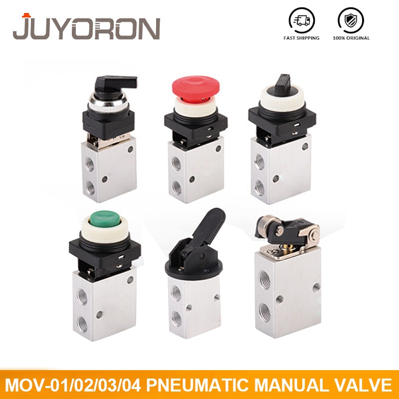 Pneumatic Mechanical Valve MOV-1 MOV-2 MOV-3 Manual Valve Air Switch Control Valve Push Button Momentary