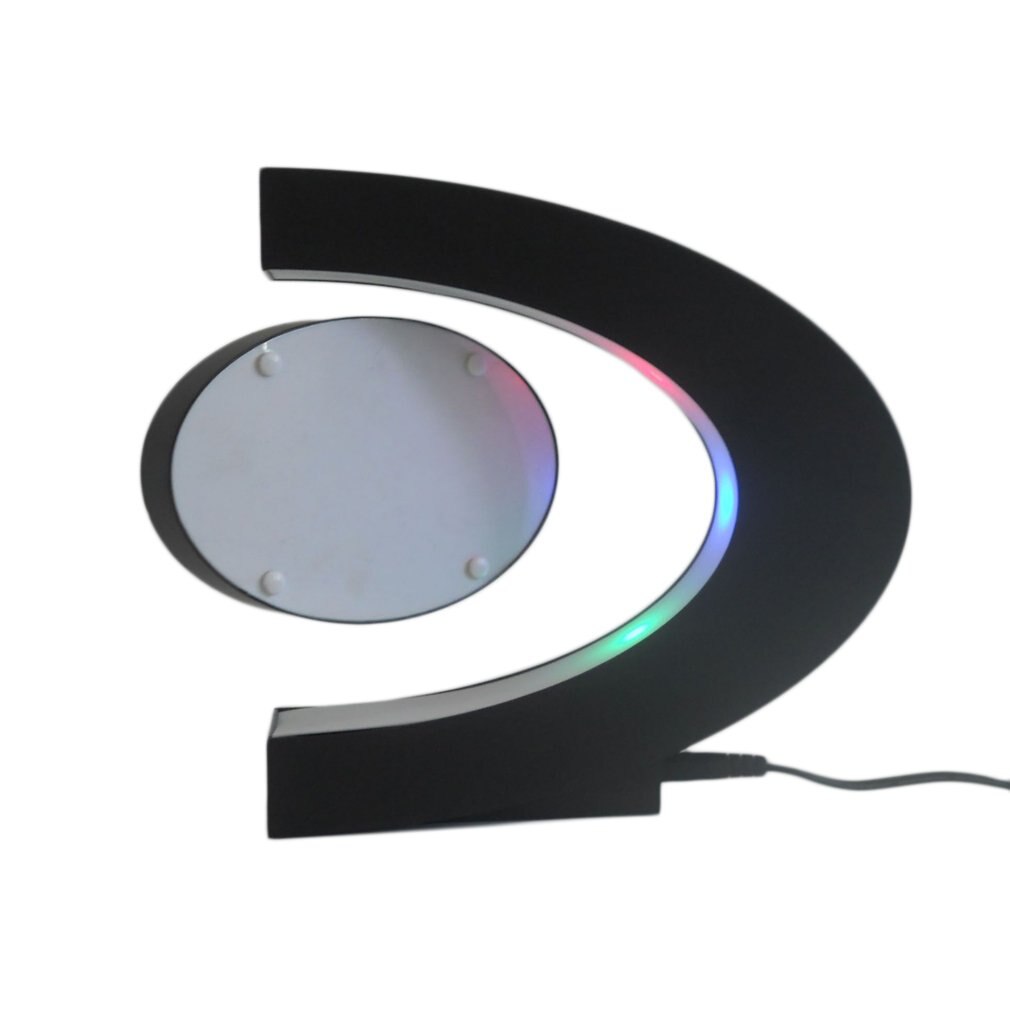 C shape Electronic Magnetic Levitation Floating Globe Po Frame Blue light Birthday Xmas Decor Wedding