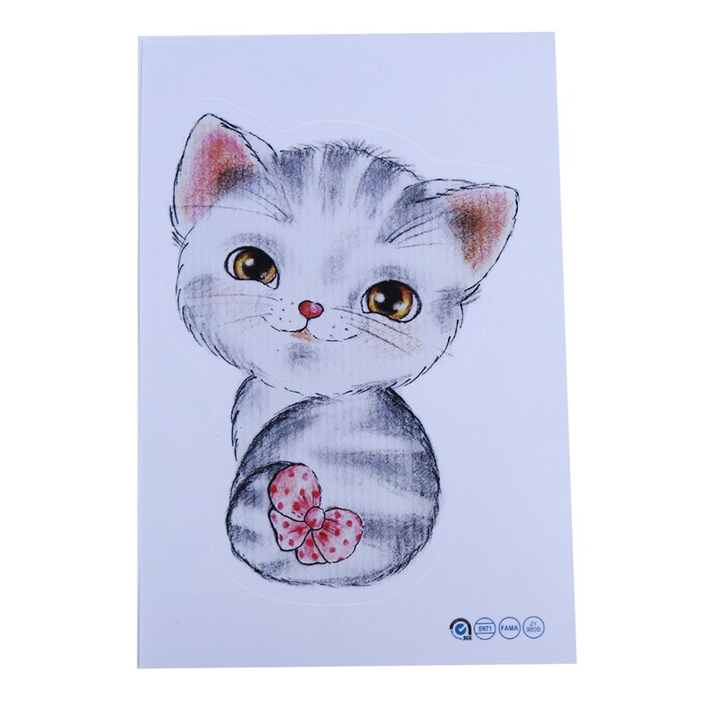 Piękny kotek naklejki na toaletę naklejki ścienne 3D otwór z kotami zwierzętami fresk ozdoby robić dekoracji wnętrz lodówka plakaty: B