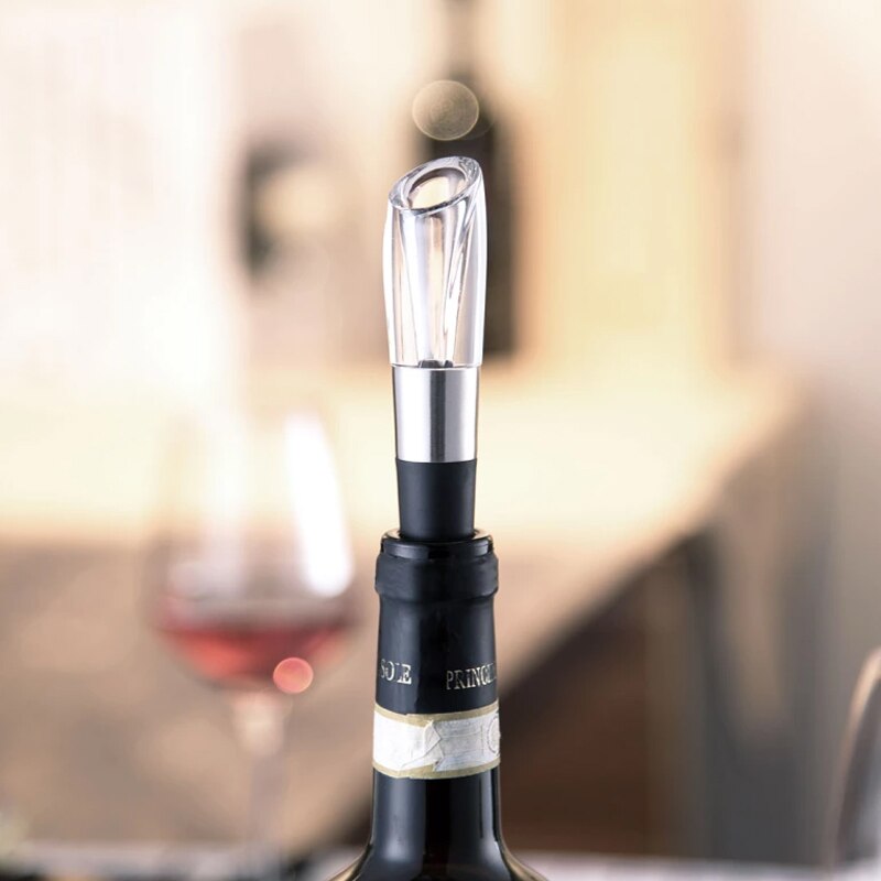 Circle Joy Electric Bottle Opener Stainless Steel Mini Wine Stopper Wine Decanter Aerator