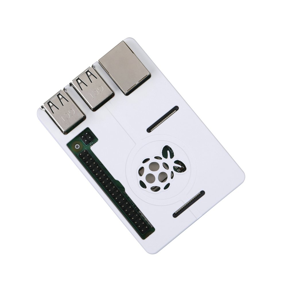 Raspberry Pi 3 Model B Plus ABS Case Zwart Witte Doos ultradunne Shell voor RPI 3 Model B + behuizing met: White