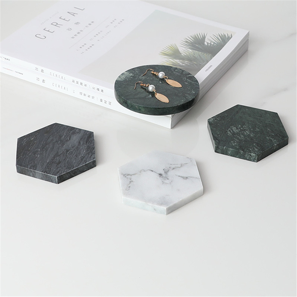 Minimalistisk marmor mønster kontorbord oppbevaringsplate geometri elegant skandinavisk nordisk keramisk skrivebord oppbevaringsbrett arrangør dekor