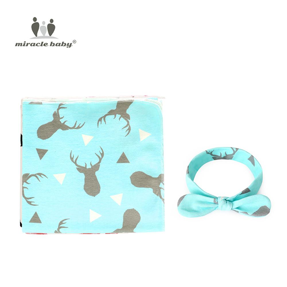 Kidlove 2PCS Baby Katoen Airconditioning Deken Holding Deken en Hairdress: gray deer