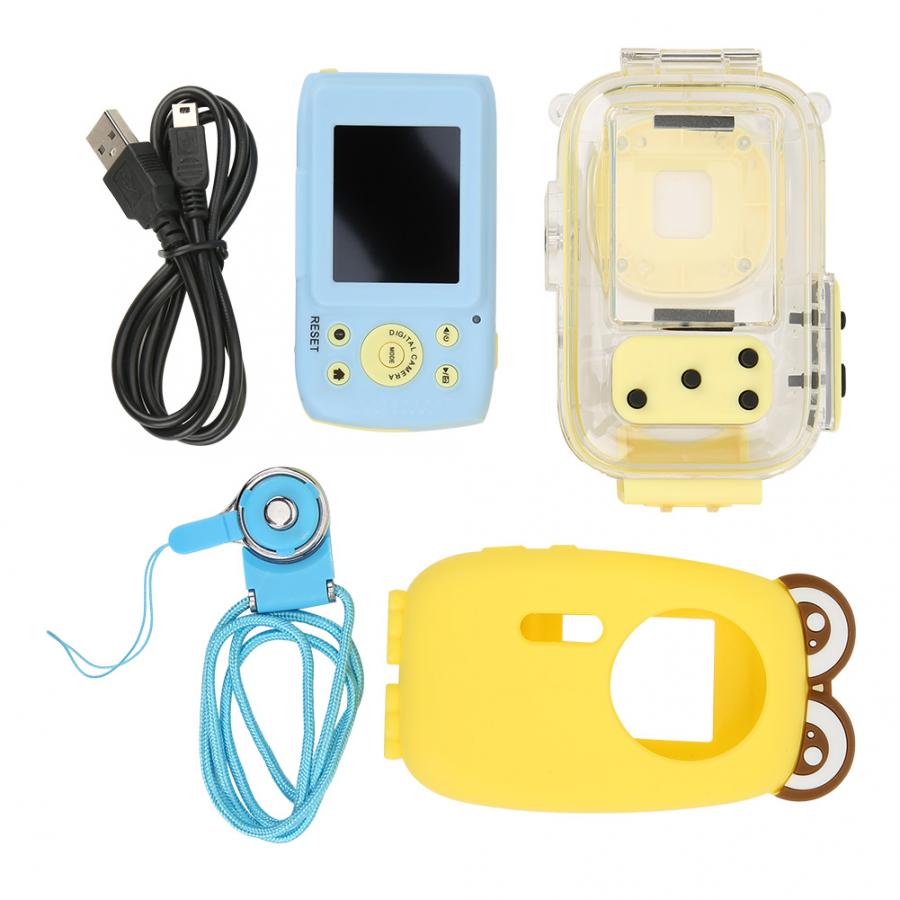 8.0MP 1920x1080P 2 Inch HD IPS Screen Mini Portable Children Waterproof Digital Camera for Boy/Girl video