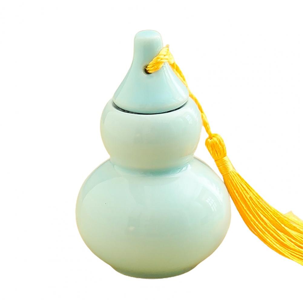 35ml szczelny pojemnik wodoodporny urocza gurda w kształcie przenośne ceramiczne naczynie na herbatę kanister artykuły gospodarstwa domowego: Niebieski