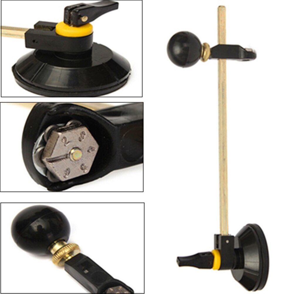 Coupe-verre à 6 roues, 40cm, compas à molette, coupe circulaire avec ventouse circulaire, outils de coupe professionnels, coupe-bouteille en verre