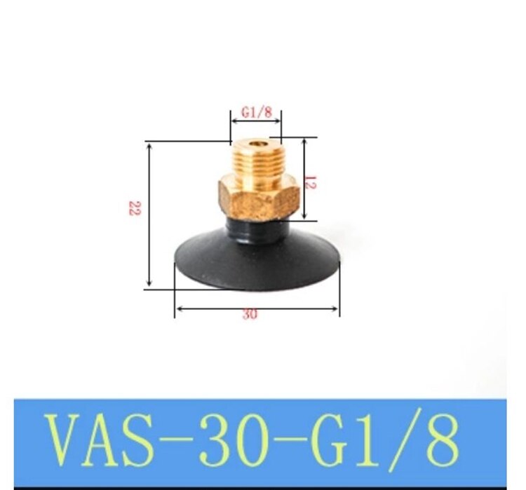 Manipulateur industriel pneumatique mandrin à vide monocouche VAS-15-G1/8/30/40/55/75-125: Rouge