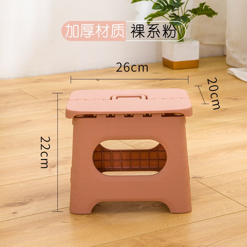 Tabouret pliant Portable en plastique, petit banc d&#39;extérieur pour adultes: pink