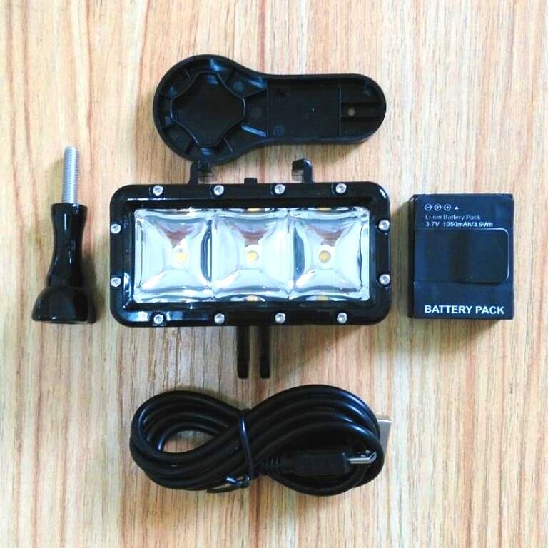 新しいダイビング防水 led ライトハンドヘルドステント移動プロヒーロー 3 5 6 7 8 xiaomi 李 4 18k mijia sjcam SJ6 sj8/9 eken H9R カメラ: Old style light