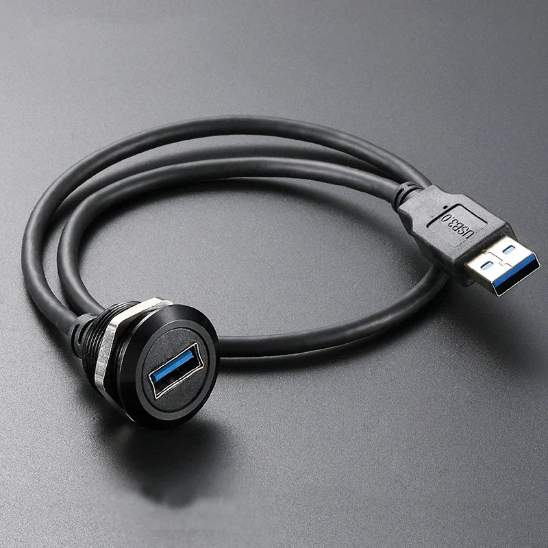 Ethernet LAN Network Cable Extender RJ45 CAT6A HDMI-Compatible Connector USB 2.0 3.0 Type-B Type-C Female Jack Panel Mounting: Lavender / Panel Connector