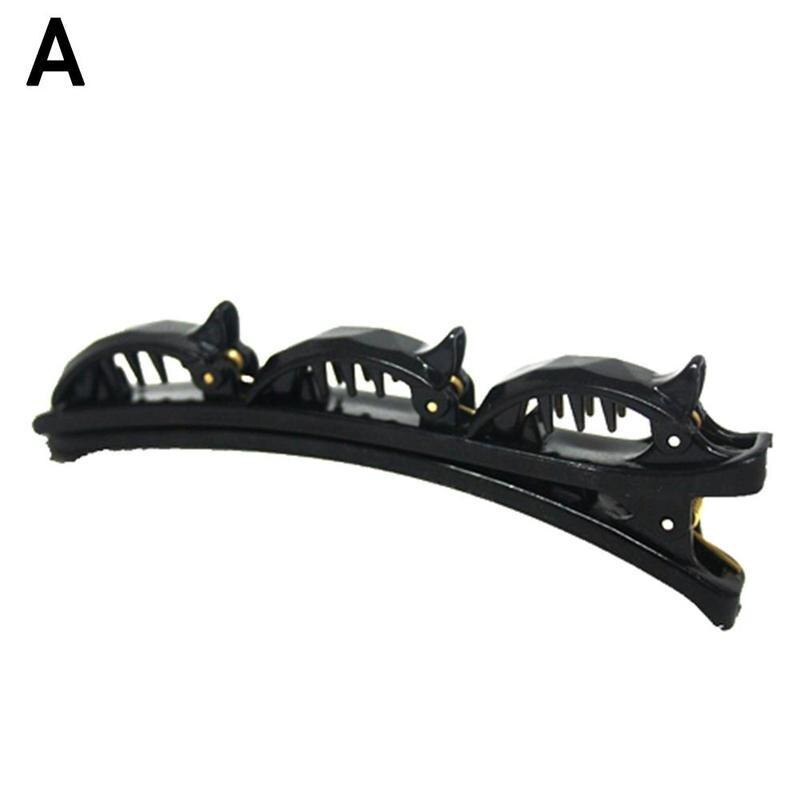 Dubbele Pony Kapsel Haarspeld Mannen Vrouwen Sport Haarband Accessoires Dubbele Laag Pony Kapsel Hoofdband Haarbanden: black hairpin