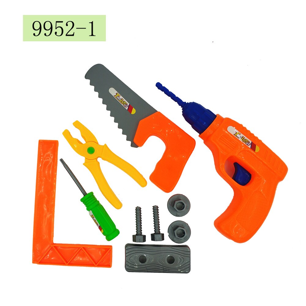 Børn reparation værktøj legehus legetøj lade som lege simulation boremaskine skruetrækker reparation værktøjssæt hus lege pædagogisk legetøj: 9952-1