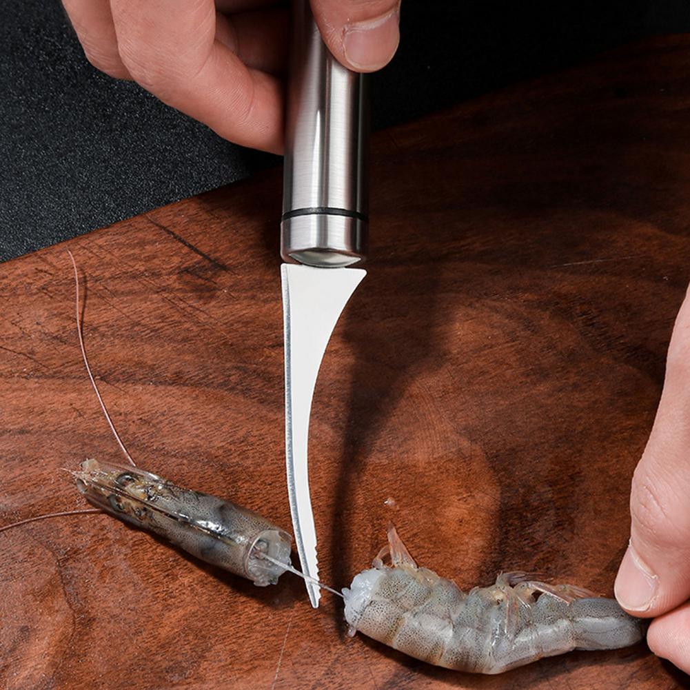 Stainless Steel Shrimp Opener To Shrimp Line Clean Up Shrimp Line Fish Belly Knife Open Shrimp Knife Peeler Shrimp Kitchen Tool