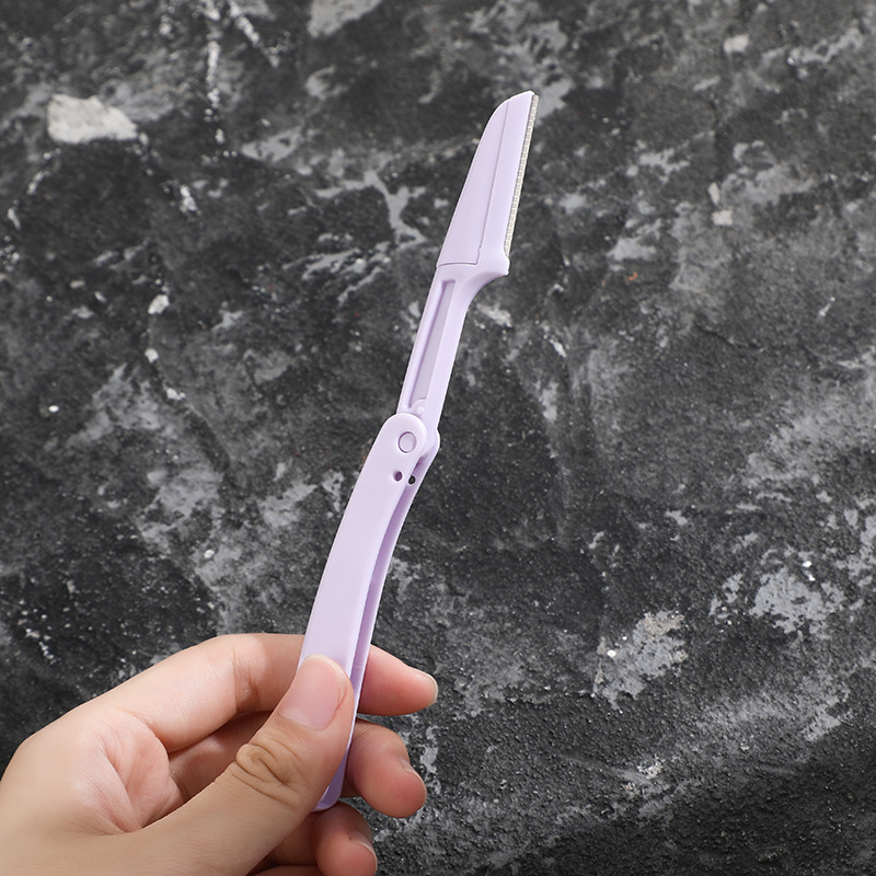 1/3/10Pcs Facial Razor Wenkbrauw Scheermes Trimmer Scheerapparaat Gezicht Bikini Ontharing Makeup Tools Vrouwen Haar remover Beauty Accessoires: Geborsteld Chroom