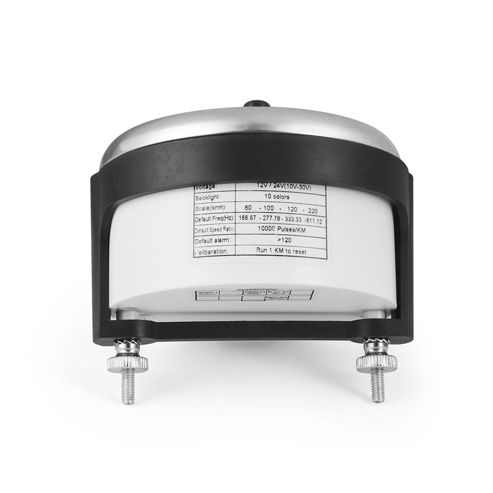 Universal 85mm Speedometer 220km/h Speed Gauge Meter With White/Amber Backlight 12V 24V With LCD For Car Truck Boat Motor