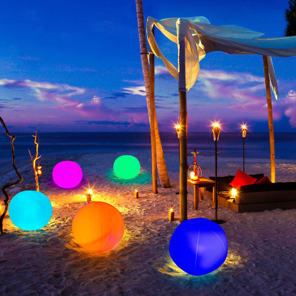 Afstandsbediening Led Knippert Strand Bal Zwembad Speelgoed Outdoor Bubble Ballen Opblaasbare Led Gloeiende Bal Water Speeltoestellen