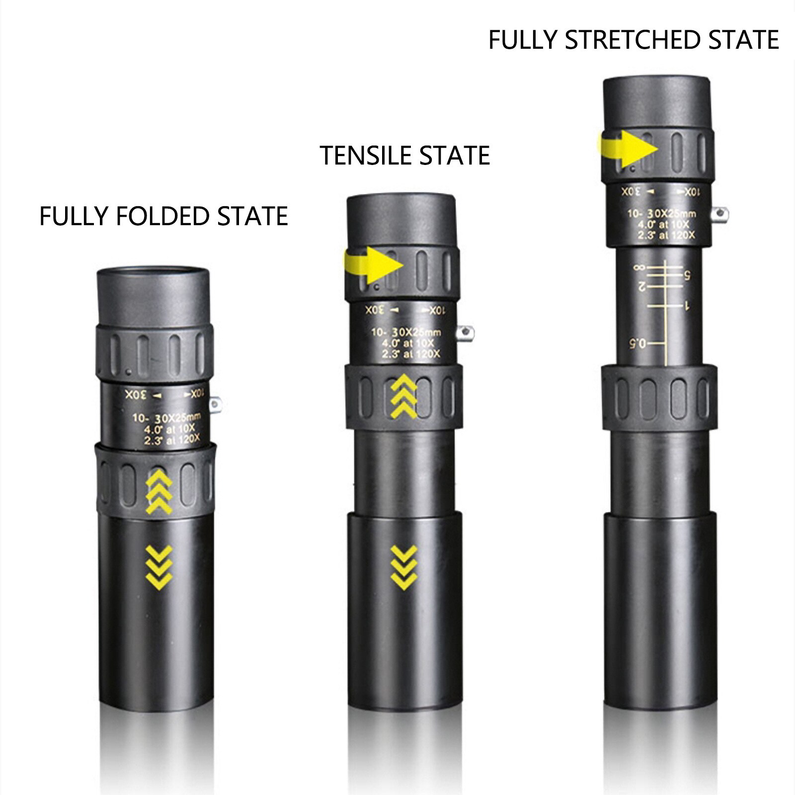 10-30x25mm Outdoor Pocket Monocular Telescope Super Zoom Monocular Eyepiece Portable Original Zoom Monocular Telescope