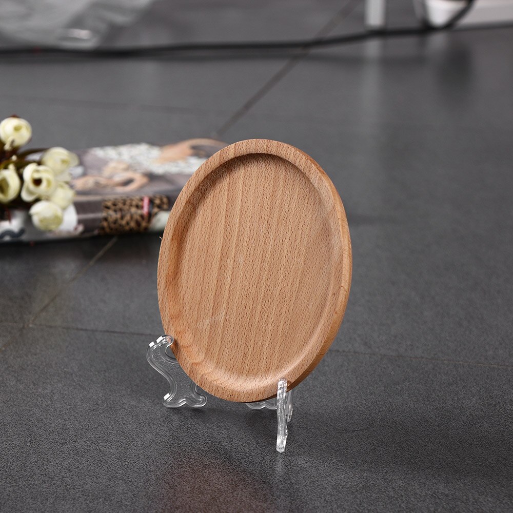 Clear Plastic Plate Display Stand Picture Frame Transparent Easel Holder Arts Case Holders Photo Display 3/5/7/9inch