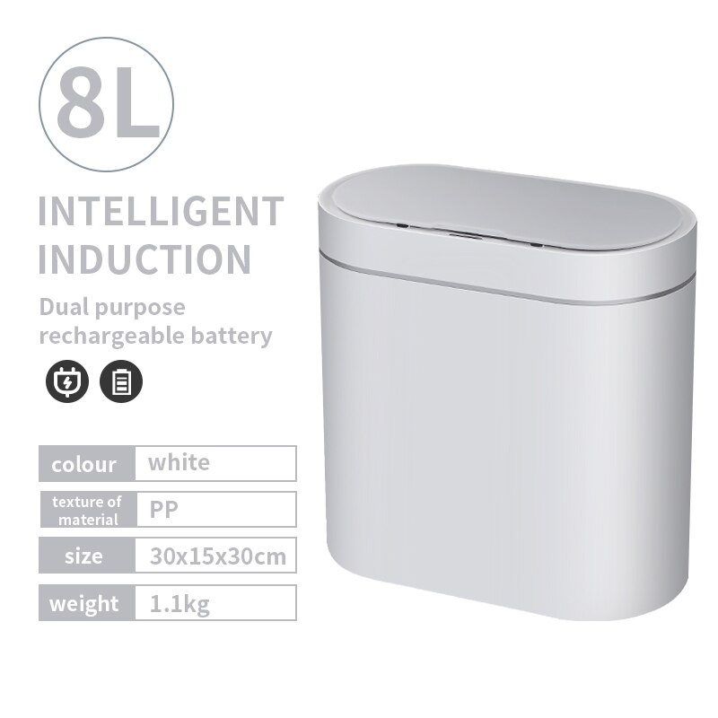 7L Smart Sensor Trash Can With aromatherapy Trash Bin Home Electronic kitche Rubbish Bin Toilet Waterproof Narrow Storage Bucket