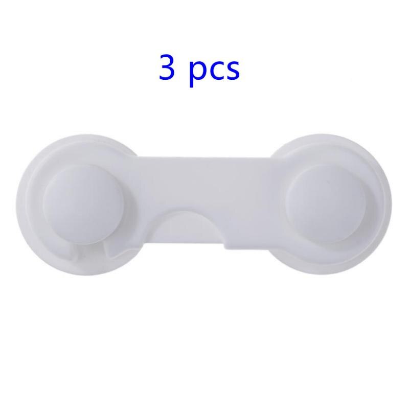 Meerdere Stukken Kinderen Veiligheid Protector Baby Care Multifunctionele Kind Baby Veiligheidsslot Koelkast Venster Kast Kledingkast: A 3pcs white