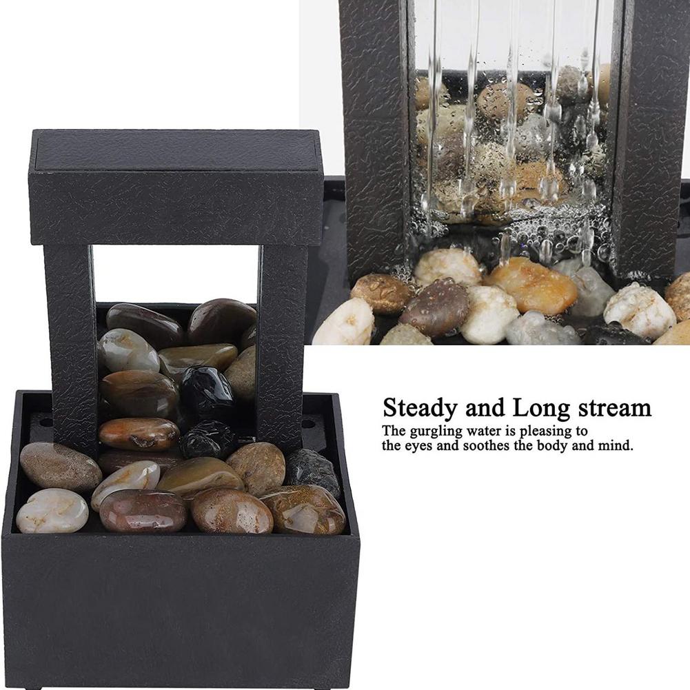 drinnen Brunnen Dekorative LED-beleuchtung Schreibtisch Brunnen Brunnen Wasser Ornamente Mit Steine Feng Shui Rad Becken # DAS
