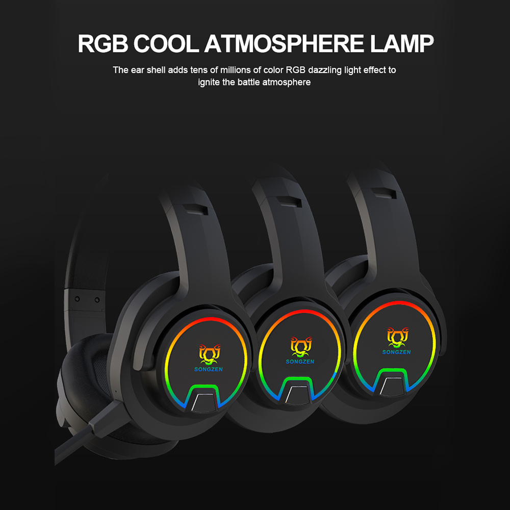 Mpow Wireless Bluetooth 5.0 Gaming Headset Professinal Noise Reduction Mic &amp; 7.1 Surround Sound RGB Lighting Gaming Headphones