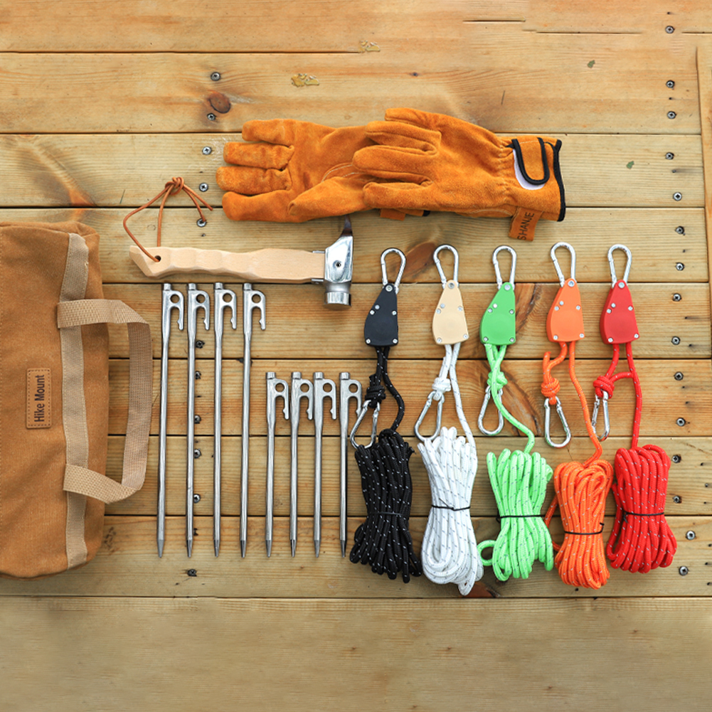 1pc 4M Camping Rope Quick Setup Outdoor Guy Lines Adjustable Tent Tie Downs Rope Hanger For Canopy Kayak Canoe Grow Light