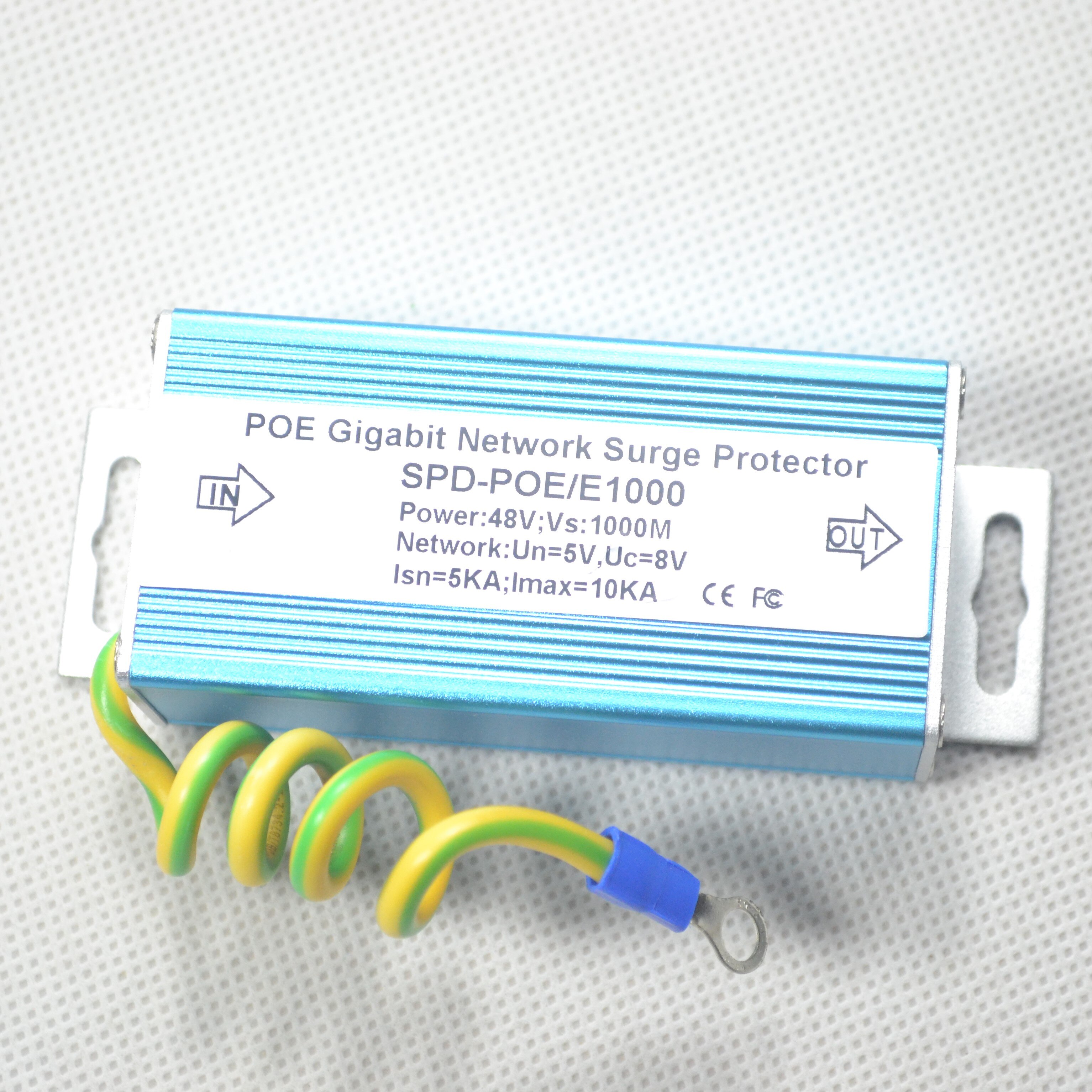 POE Gigabit Network Surge Protector RJ45 Thunder power surger protection Lightning Computer PC Cable Arrester