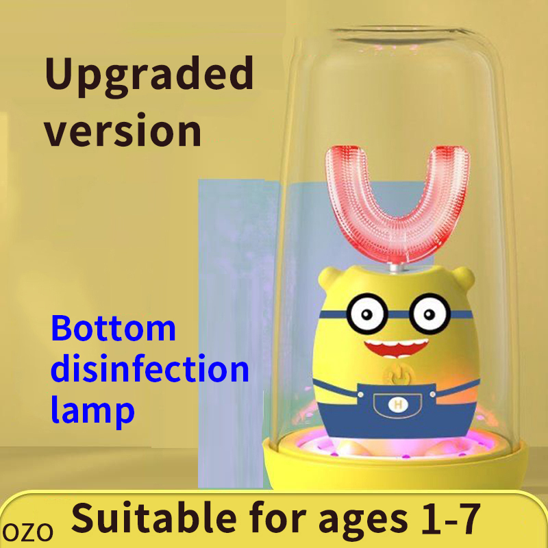 Children Smart 360 Degrees Electric Toothbrush Kids Silicon Automatic Ultrasonic Teeth Tooth Brush Cartoon Pattern XaoMi U