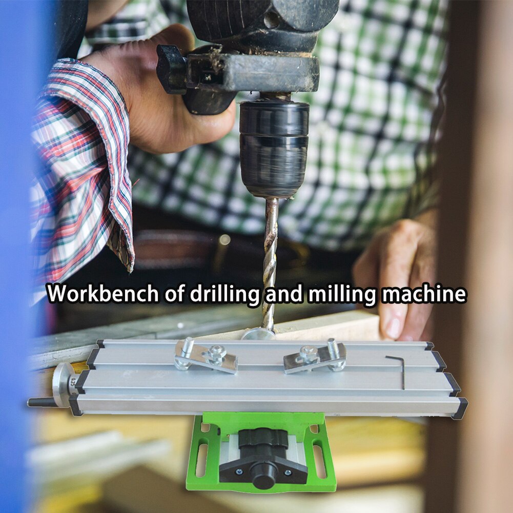 Multifunctional Cross Slide Vise Vice Working Table Axis Adjustable Home Micro Milling Drill Machine Worktable Bench