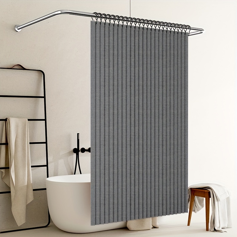 A Bohemian shower curtain, bathroom decoration, magnetic attraction effect, folding storage, privacy partition, waterproof