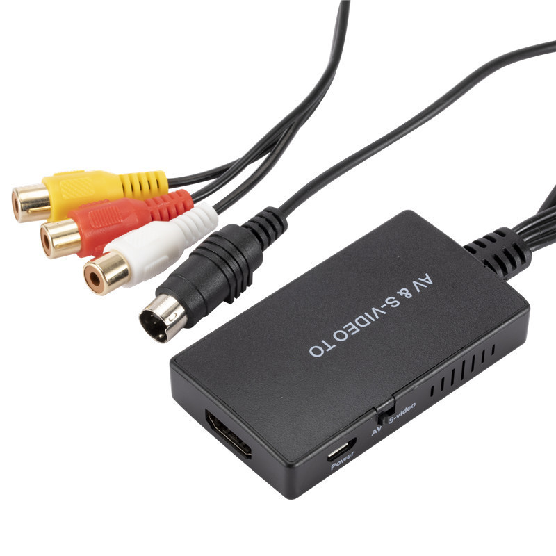 Convertisseur compatible S-vidéo vers HDMI, adaptateur compatible AV vers HDMI, convertisseur RCA 720p @ 60Hz pour DVD HDTV