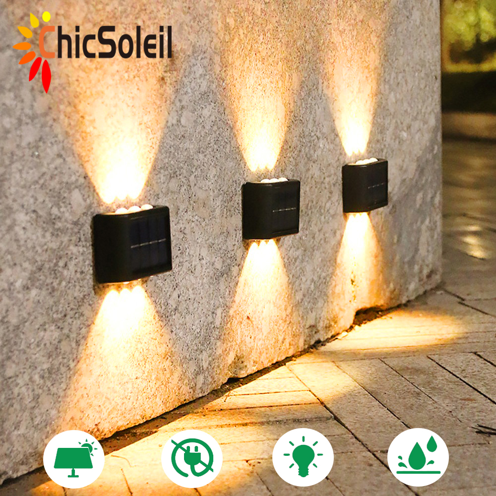 Solar Wall Light Outdoor Waterproof Balcony Wall Lights for Courtyard Street Landscape Garden Decor Lamp Solar Outdoor Wall Lamp