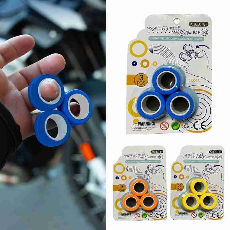 FinGears Magnetische Ringe Anti-stress FinGears Magnetische Ringe Für Autismus ADHS Angst Relief Fokus Kinder Dekompression Zappeln Spielzeug