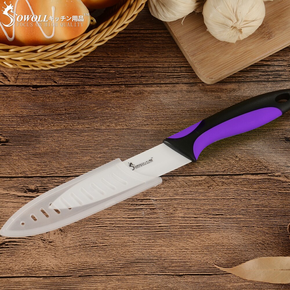 Sowoll keramiske kniver 6 & #39 ;& #39 ; 5 & #39 ;& #39 ; 4 & #39 ;& #39 ; 3 & #39 ;& #39 ; kokk skjæreverktøy skrellekniv frukt grønnsak kjøkkentilbehør 4 stk sett verktøy