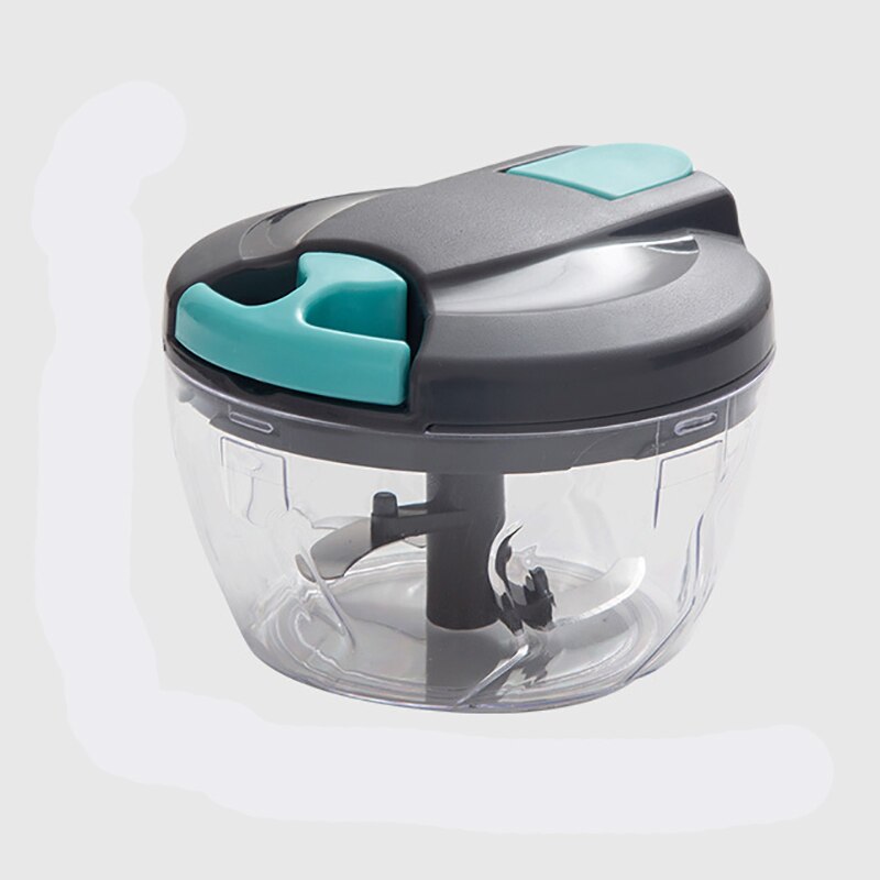 500ml/900ml Meat Grinder Hand-power Food Chopper Mincer Mixer Blender Chop Fruit Vegetable Processor Slicer Kitchen Accessories: gray500ml