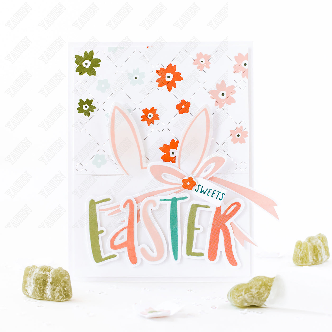 Bunny Ears Metal Cutting Dies Stencil Scrapbook Diary Decoration Embossing Template Diy Greeting Card Handmade