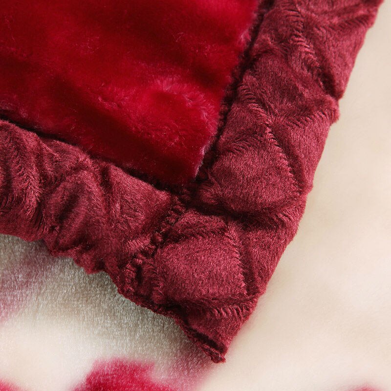 luxuriöse Blumen verrotten Doppel-seite Herbst Winter Dicke Raschel Decken Zwilling Voll Königin Größe Erwachsene freundlicher Polyester Bettlaken