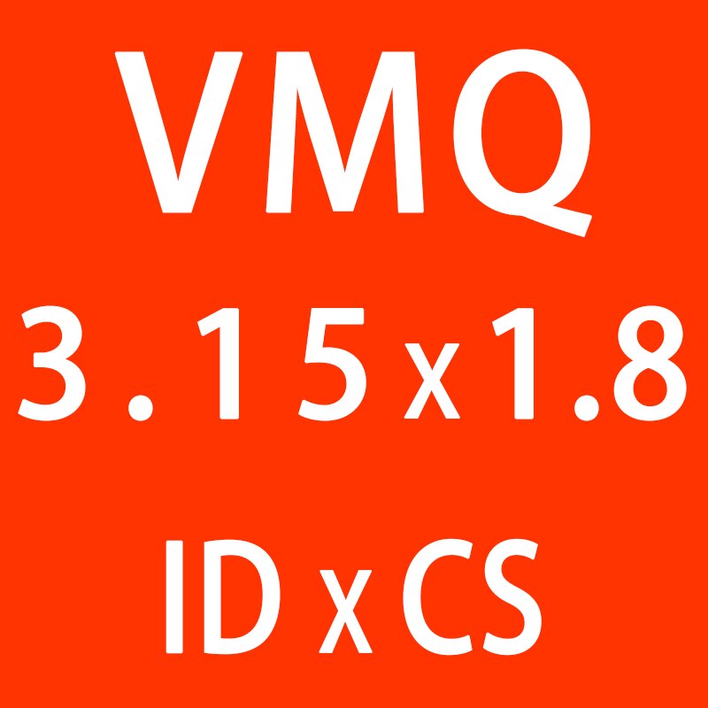 10 stk / parti silikone ringe silikone / vmq o ring 1.8mm tykkelse  id1.8/2/2.24/2.5/2.8/3.15/3.55/3.75/4mm gummi o-ring tætningspakning: Id3.15mm